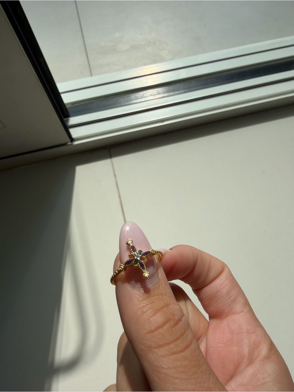 Hong Kong Gold Cross Accent Ring - Women Jewelry